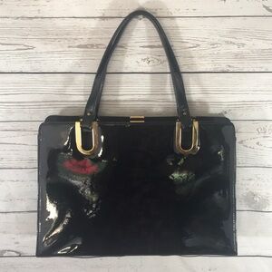 Vintage 50s Dobbies Bags Black patent leather
